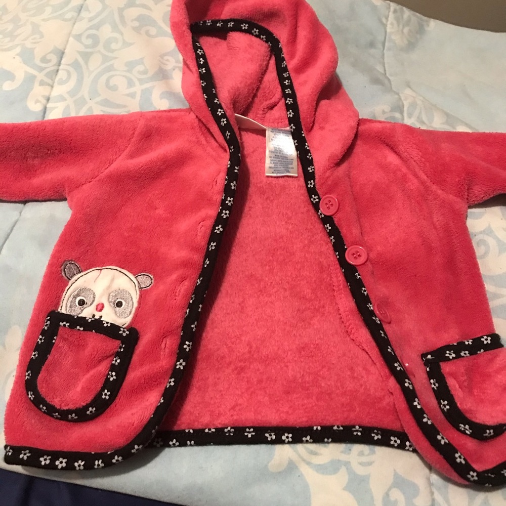 Baby girl fleece hoodie sweater